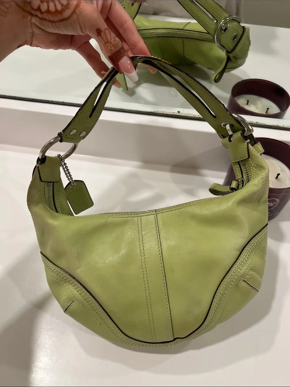 Vintage Coach soho leather hobo bag